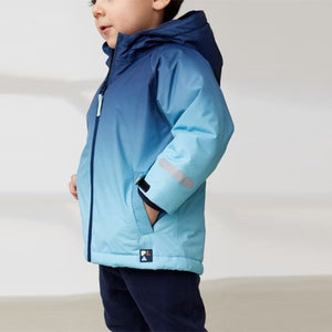 Blue Dip Dye Waterproof Fleece Lined Coat (3mths-6yrs)