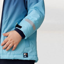 Load image into Gallery viewer, Blue Dip Dye Waterproof Fleece Lined Coat (3mths-6yrs)
