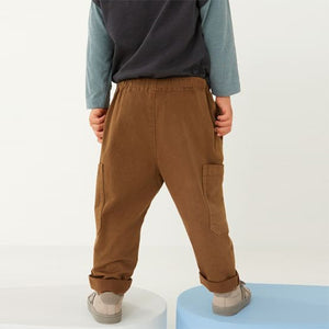 Tan Brown Side Pocket Pull-On Trousers (3mths-6yrs)