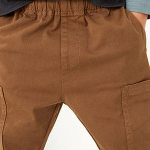 Tan Brown Side Pocket Pull-On Trousers (3mths-6yrs)