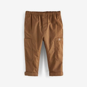 Tan Brown Side Pocket Pull-On Trousers (3mths-6yrs)