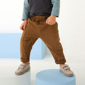 Tan Brown Side Pocket Pull-On Trousers (3mths-6yrs)