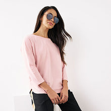 Load image into Gallery viewer, Blush Pink 3/4 Length Sleeve Top
