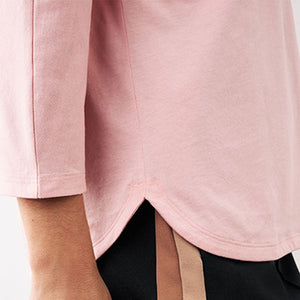 Blush Pink 3/4 Length Sleeve Top