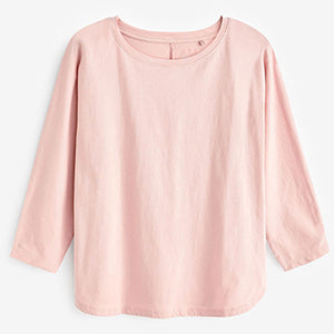 Blush Pink 3/4 Length Sleeve Top