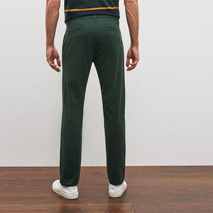 Green Stretch Chino Trousers