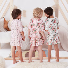 Load image into Gallery viewer, Pink/Cream Floral Short Pyjamas 3 Pack (4-12yrs)
