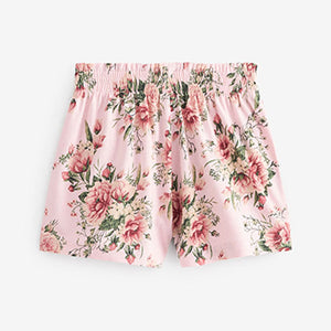 Pink/Cream Floral Short Pyjamas 3 Pack (4-12yrs)
