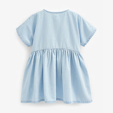 Load image into Gallery viewer, Pale Blue Denim Relaxed Dress (3mths-6yrs)
