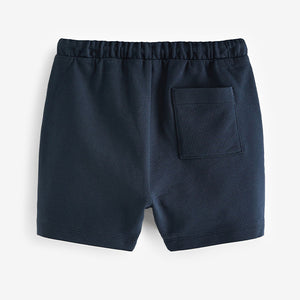 Navy Blue 100% Cotton Jersey Shorts (12-18mths-3-4yrs)