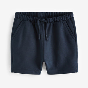 Navy Blue 100% Cotton Jersey Shorts (12-18mths-3-4yrs)