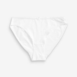 White Hight Leg Cotton Rich Knickers 4 Pack