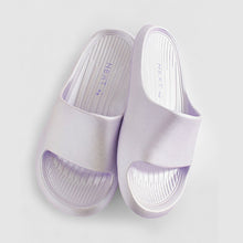 Load image into Gallery viewer, Lilac Purple Metallic Lightweight Sliders (Older Girls)
