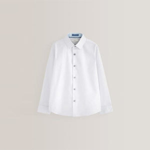 White Smart Trimmed Shirt (3-12yrs)