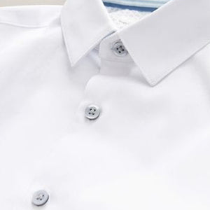 White Smart Trimmed Shirt (3-12yrs)