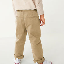 Load image into Gallery viewer, Neutral Tan Loose Fit Pull-On Chino Trousers (3mths-5-6yrs)
