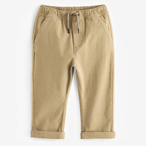 Neutral Tan Loose Fit Pull-On Chino Trousers (3mths-5-6yrs)