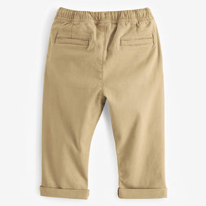 Neutral Tan Loose Fit Pull-On Chino Trousers (3mths-5-6yrs)