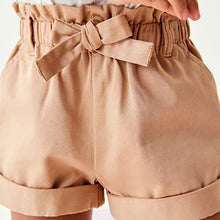 Load image into Gallery viewer, Tan Brown Chino Tie Belt Shorts (3mths-6yrs)
