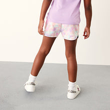 Load image into Gallery viewer, Multi Purple Tie Dye Jersey Shorts (3-12yrs)
