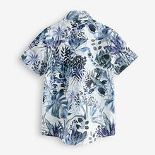 Load image into Gallery viewer, Blue Short Sleeve Printed Signature Shirt (3-12yrs)

