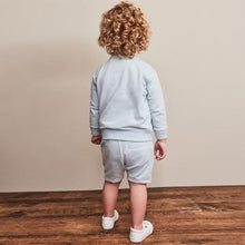 Load image into Gallery viewer, Mineral Blue Letterman Jacket and Short Set (3mths-6yrs)
