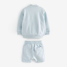 Load image into Gallery viewer, Mineral Blue Letterman Jacket and Short Set (3mths-6yrs)
