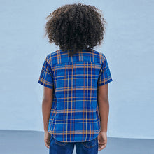 Load image into Gallery viewer, Navy Blue Denim Check Shirt (3-12yrs)
