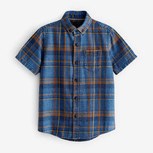Load image into Gallery viewer, Navy Blue Denim Check Shirt (3-12yrs)
