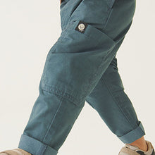 Load image into Gallery viewer, Teal Blue Side Pocket Pull-On Trousers (3mths-6yrs)
