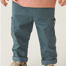 Load image into Gallery viewer, Teal Blue Side Pocket Pull-On Trousers (3mths-6yrs)
