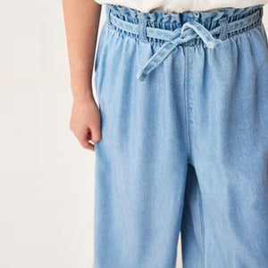 Denim BLUE Soft Touch Wide Leg Jeans (3-12yrs)