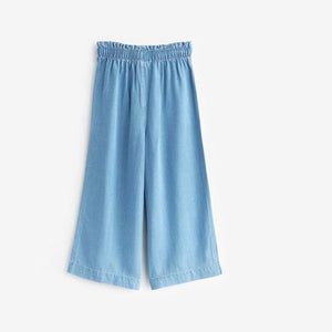 Denim BLUE Soft Touch Wide Leg Jeans (3-12yrs)