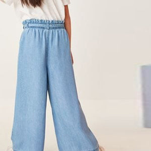 Denim BLUE Soft Touch Wide Leg Jeans (3-12yrs)