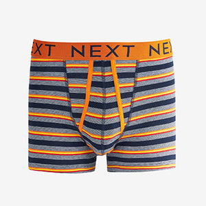 Grey Bright Stripe A-Front Boxers 4 Pack