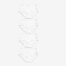 Load image into Gallery viewer, White Cotton Rich Knickers 4 Pack
