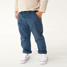 Load image into Gallery viewer, Blue Loose Fit Pull-On Chino Trousers (3mths-6yrs)
