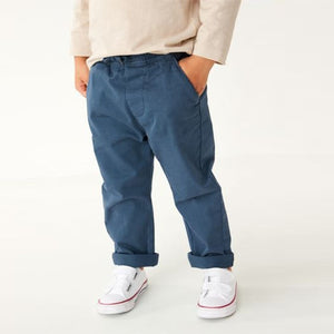 Blue Loose Fit Pull-On Chino Trousers (3mths-6yrs)