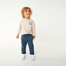 Load image into Gallery viewer, Blue Loose Fit Pull-On Chino Trousers (3mths-6yrs)
