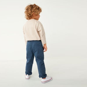 Blue Loose Fit Pull-On Chino Trousers (3mths-6yrs)