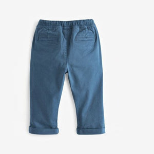 Blue Loose Fit Pull-On Chino Trousers (3mths-6yrs)