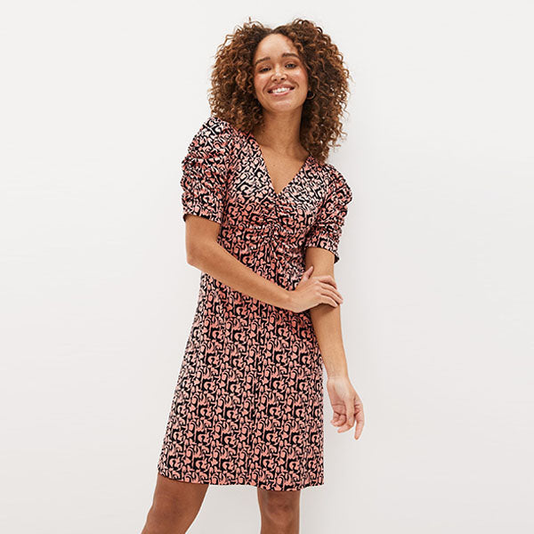 Cap sleeve tea store dress