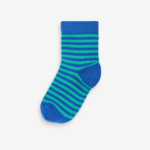 Bright Stripe 7 Pack Cotton Rich Socks (Younger Boys)