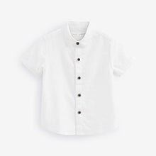 Load image into Gallery viewer, White Short Sleeve Linen Cotton Shirt (3mths-6yrs)

