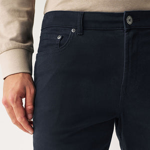 Navy Blue Slim Motionflex 5 Pocket Chino Shorts