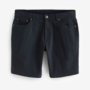 Navy Blue Slim Motionflex 5 Pocket Chino Shorts