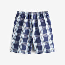 Load image into Gallery viewer, Blue 2 Pack Check Short Pyjamas (3-12yrs)
