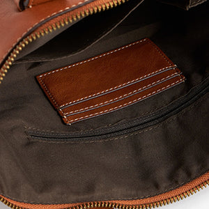 Tan brown Contrast Strap Handheld Shopper Bag