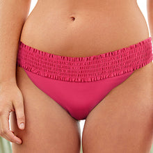 Load image into Gallery viewer, Pink Shirred High Leg Bikini Bottoms
