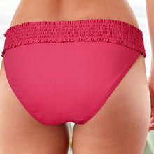 Load image into Gallery viewer, Pink Shirred High Leg Bikini Bottoms
